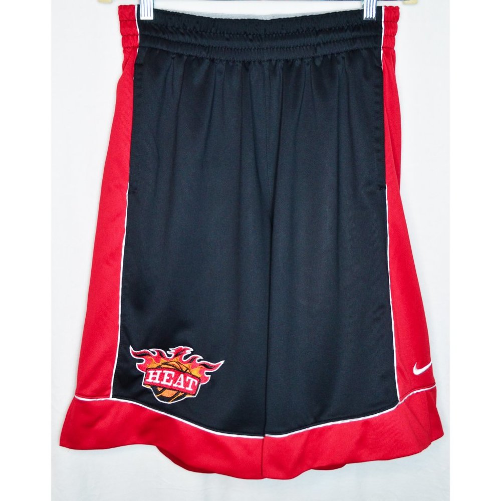 Nike Dri-Fit  Heat Team Embroidered Bird Logo Patch Basketball Shorts Black Sz M